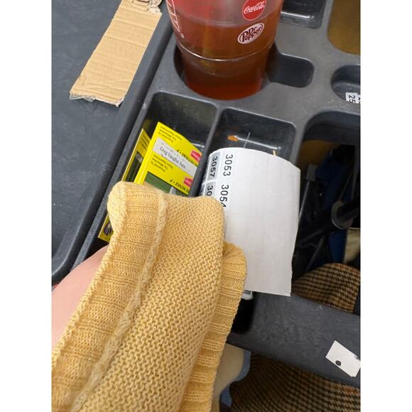 Vintage 60s Pullover Sweater Men Yellow Textured 3D Knit Floral Minimalist Large - Picture 8 of 8